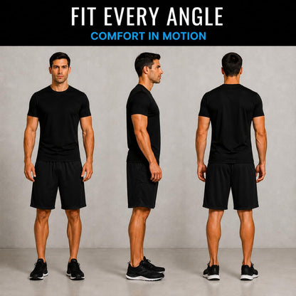 Mens 4 Pack Dry-Fit Athletic Performance Gym Shorts | Lightweight Moisture Wicking Fabric with a Breathable Elastic Waist, Built for Workouts, Running and Active Days, Pockets